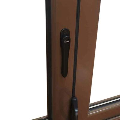 6063 T-5 Thermal Break Aluminium Frame Double vitrage Accordeon fenêtre pour la performance