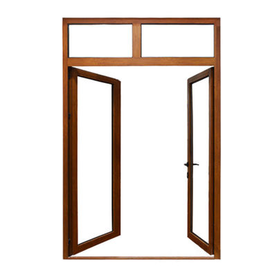 Fenêtres et portes en aluminium de couleur bois pour les besoins personnalisés