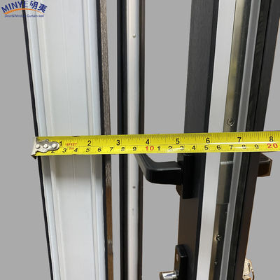 Porte à charnière verticale en UPVC à double verre trempé résistant au vent pour porte à charnière PVC durable
