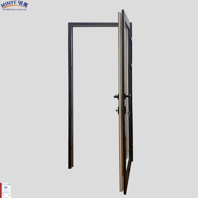 Porte à charnière verticale en UPVC à double verre trempé résistant au vent pour porte à charnière PVC durable