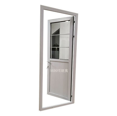 Porte à charnière verticale en PVC à double verre trempé en bande de caoutchouc EPDM avec coussin en PVC