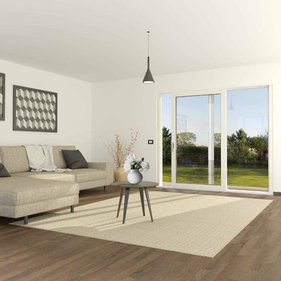 Porte coulissante en PVC en verre imperméable à l'eau et au vent pour porte en UPVC coulissante en style ouvert