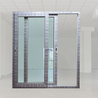 Porte coulissante en PVC en verre imperméable à l'eau et au vent pour porte en UPVC coulissante en style ouvert