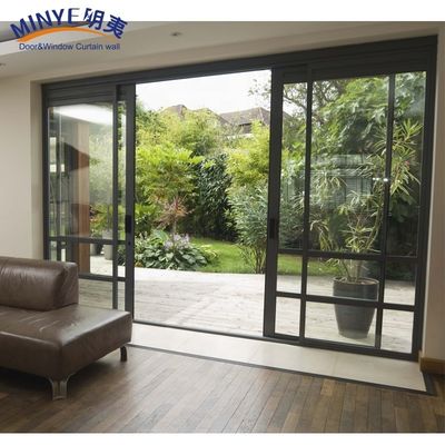 Système d'étanchéité double EPDM Porte coulissante en aluminium à rupture thermique pour isolation acoustique