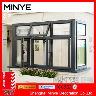 Épaisseur de profil personnalisable de 1,4 mm fenêtre d'impact en aluminium à double vitrage pour maison