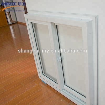 fenêtre coulissante en PVC bien scellée avec double verre trempé et protection contre les ouragans