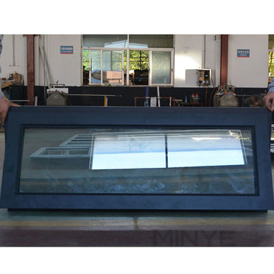 fenêtres en verre double trempé taille standard de fenêtre de salle de bain pour profil aluminium