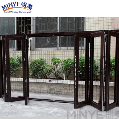 Système de porte en verre pliable en aluminium, imperméable et isolant thermique, personnalisable