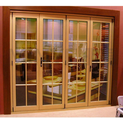 Isolement acoustique de 30-40DB Porte pliante en aluminium Conception pour l'extérieur de la maison grille
