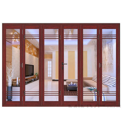 Isolement acoustique de 30-40DB Porte pliante en aluminium Conception pour l'extérieur de la maison grille