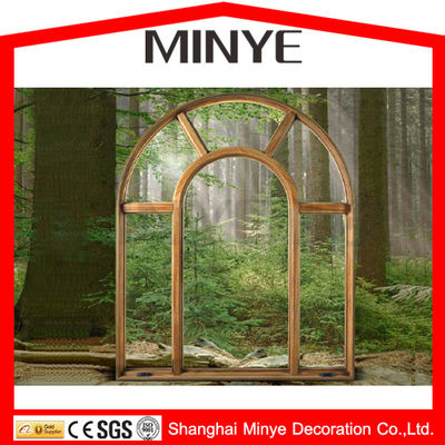 Conception de chambre d'entrée grande fenêtre fixe avec cadre en alliage d'aluminium et panneaux de verre