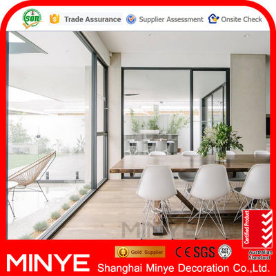 Conception de chambre d'entrée grande fenêtre fixe avec cadre en alliage d'aluminium et panneaux de verre