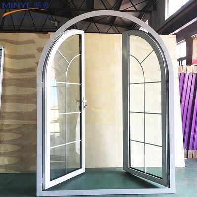 Matériau de matériel allemand et d'alliage d'aluminium utilisé pour les portes françaises en UPVC à arc