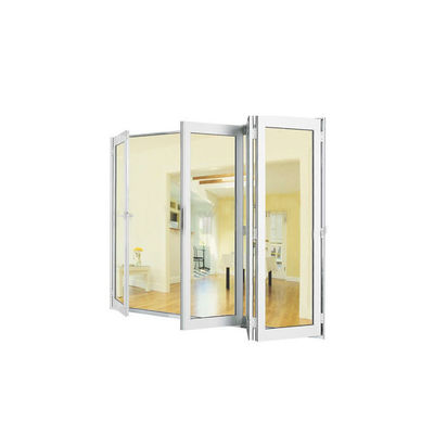 Porte coulissante en profilé en aluminium en verre pliable en surface finie pour taille personnalisée