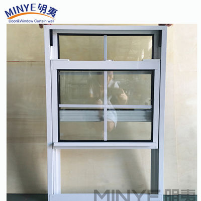 Fenêtre en aluminium suspendu simple avec 5 mm 9A 5 mm de vitre et 1,4 mm d'épaisseur de profil