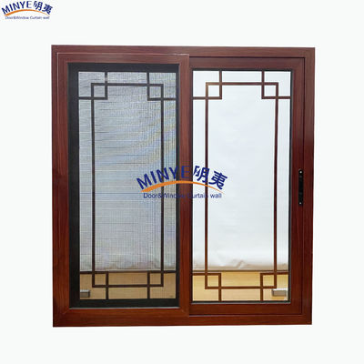 Fenêtre coulissante en PVC isolant le son avec un design moderne et une grille en fibre de verre