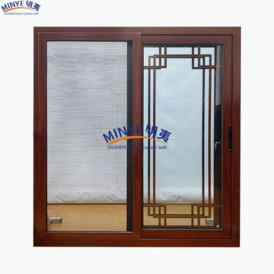 Fenêtre coulissante en PVC isolant le son avec un design moderne et une grille en fibre de verre