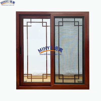 Fenêtre coulissante en PVC isolant le son avec un design moderne et une grille en fibre de verre