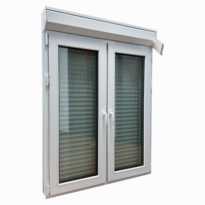 Fenêtre en PVC à profil fixe coulissante personnalisée avec fonction d'isolation thermique et volet