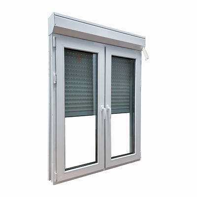 Fenêtre en PVC à profil fixe coulissante personnalisée avec fonction d'isolation thermique et volet