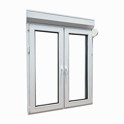 Fenêtre en PVC à profil fixe coulissante personnalisée avec fonction d'isolation thermique et volet