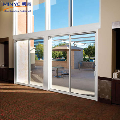 Porte coulissante en verre extérieur de couleur personnalisée avec alliage d'aluminium facile à installer