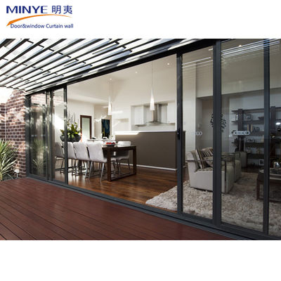 Porte coulissante en verre à profil aluminium de style France pour les besoins personnalisés