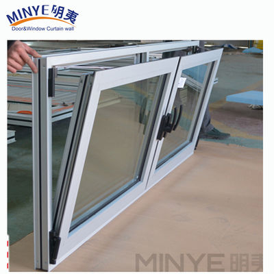 Les fenêtres en aluminium à double accrochage de Shanghai avec modèle d'ouverture verticale et OEM bienvenue