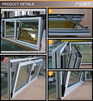 Les fenêtres en aluminium à double accrochage de Shanghai avec modèle d'ouverture verticale et OEM bienvenue