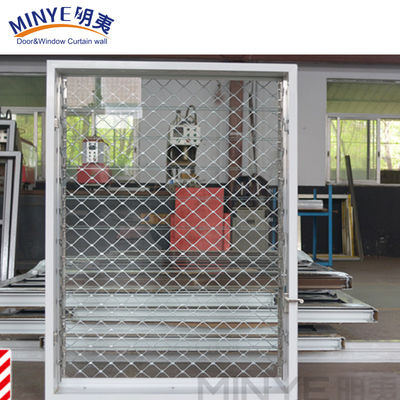 Fenêtre en aluminium avec un maillage et une ouverture horizontale personnalisables