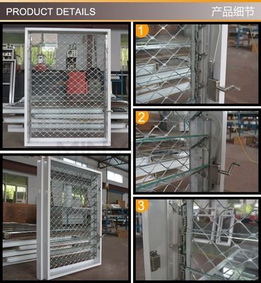 Fenêtre en aluminium avec un maillage et une ouverture horizontale personnalisables