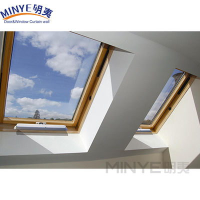 Fenêtre de toit en aluminium haute résistance à l'eau chinoise de style français avec lucarne Velux électrique