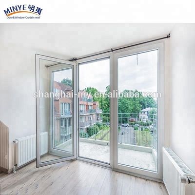 Porte d'entrée en aluminium en verre de 5 mm 9A 5 mm