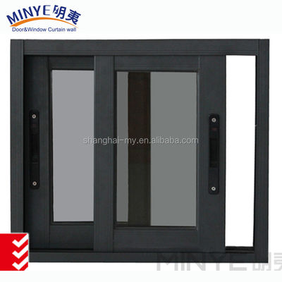 Fenêtre française en aluminium durable avec ouverture coulissante et finition en poudre lisse
