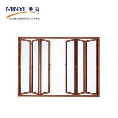 Porte pliante en aluminium de couleur personnalisée pour l'isolation thermique et l'étanchéité à l'eau