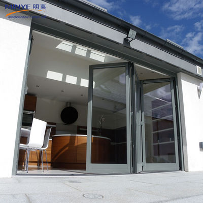 Porte double vitrée double tempérée Porte pliante en PVC en verre pour mur de séparation intérieur