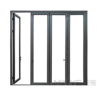Porte pliante en aluminium à isolation acoustique avec 4 panneaux Porte à écran en aluminium de design moderne