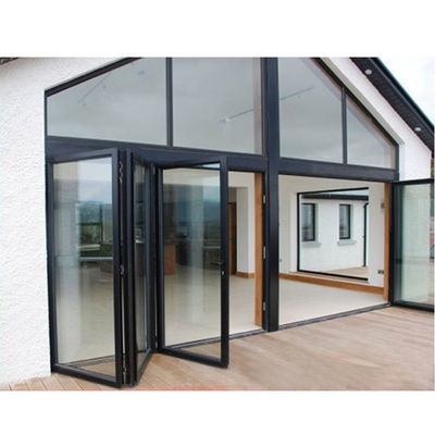 Garage à porte pliante à profil d'aluminium commercial avec une durabilité de longue durée