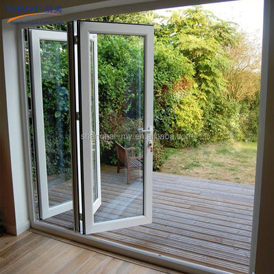 Villa de verre français d'occasion portes pliantes bi avec design moderne et résistance au vent 3500 PA