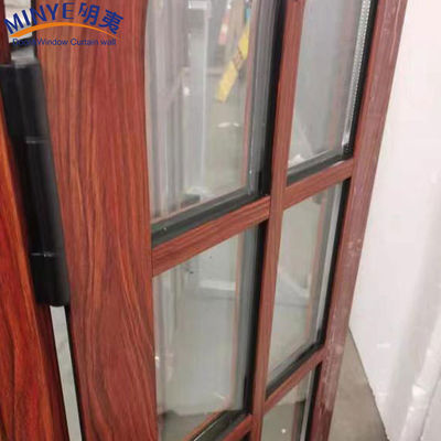 Cadre en alliage d'aluminium standard CE Meilleur design de coffrage en bois Grain Fenêtre à demi-voûte arquée