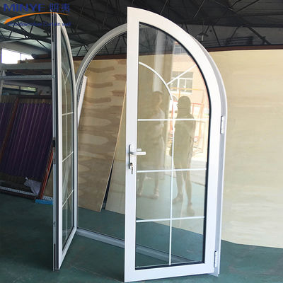 Porte en verre à profil d'aluminium ordinaire courbée pour un design moderne
