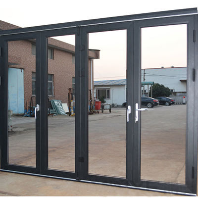 Allemagne Technique bande d'isolation Finie Éthiopie moderne Porte en verre pliable en aluminium extérieur
