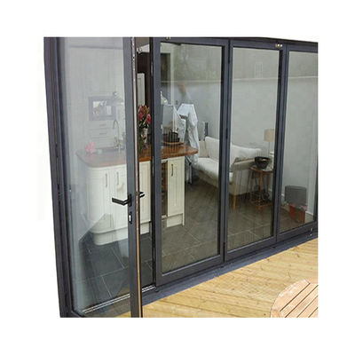 Allemagne Technique bande d'isolation Finie Éthiopie moderne Porte en verre pliable en aluminium extérieur