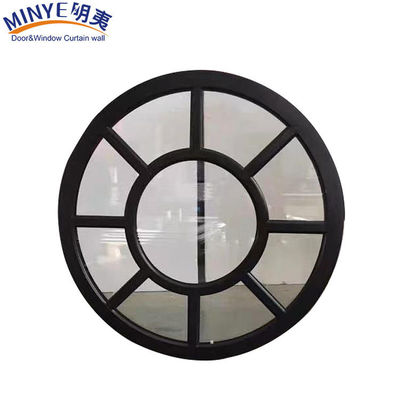 Fenêtre décorative en aluminium circulaire avec design moderne et finition en poudre