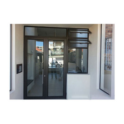 Porte en verre trempé en alliage d'aluminium massif dans un style de conception moderne avec ouverture de coffrage
