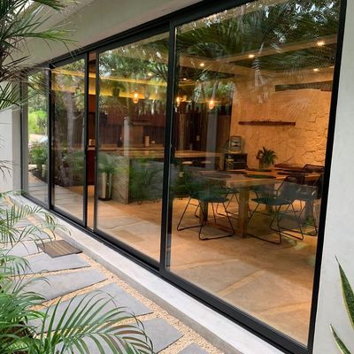 Maison résidentielle Porte coulissante en alliage d'aluminium étanchéité balcon résistant aux typhons