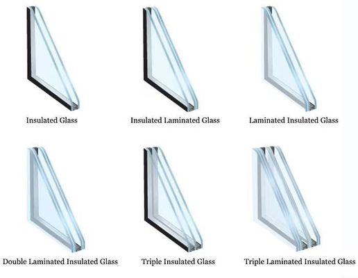 Verre trempé personnalisé de style ouvert fixe pour porte coulissante en verre double double triple