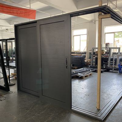 Entrée système de porte coussinée coulissante pour les portes de coin panoramique de patio finition en aluminium