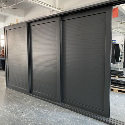 Entrée système de porte coussinée coulissante pour les portes de coin panoramique de patio finition en aluminium