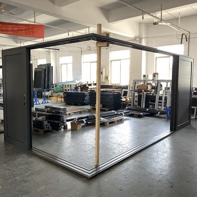 Entrée système de porte coussinée coulissante pour les portes de coin panoramique de patio finition en aluminium